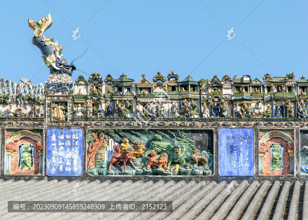 嶺南古建筑屋頂陶塑裝飾