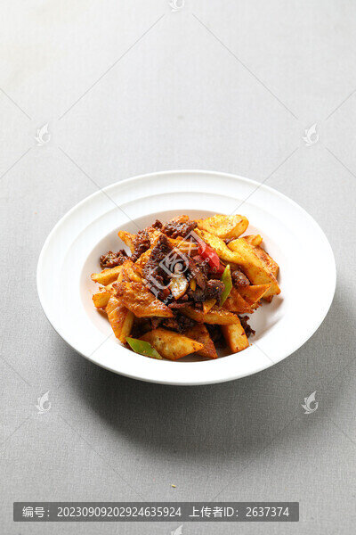 孜然牛肉炒饃