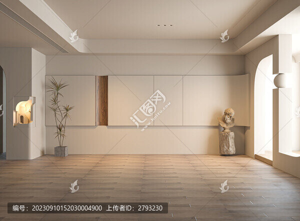 現(xiàn)代藝術直播間背景幕布墻面