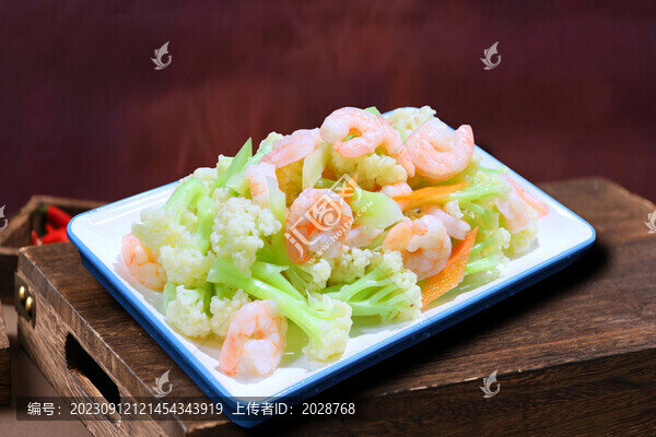 蝦仁涼拌菜花