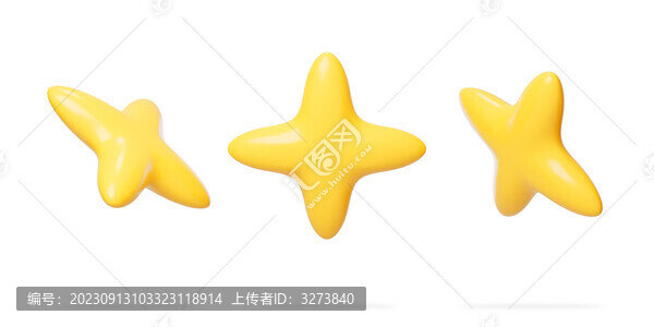 輔助襯托元素點綴星星素材3D