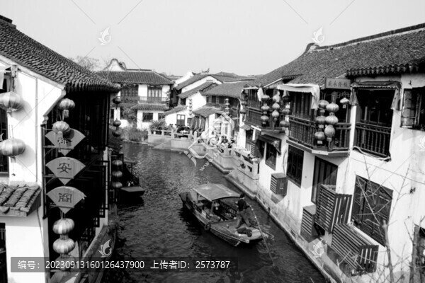 朱家角古鎮(zhèn)黑白照片