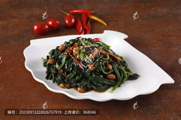 陳醋菠菜花生米