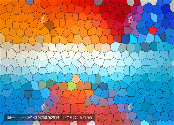 七色染色玻璃印花
