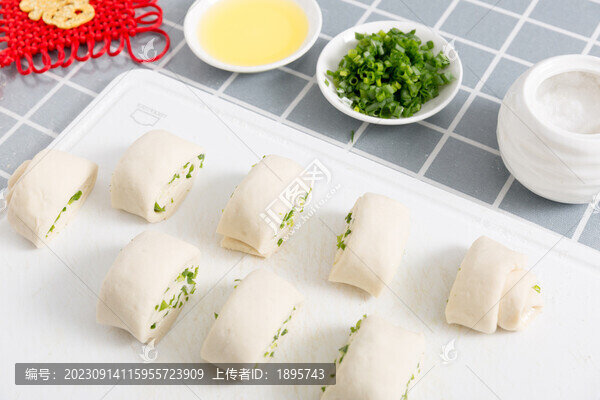 香蔥花卷制作過程