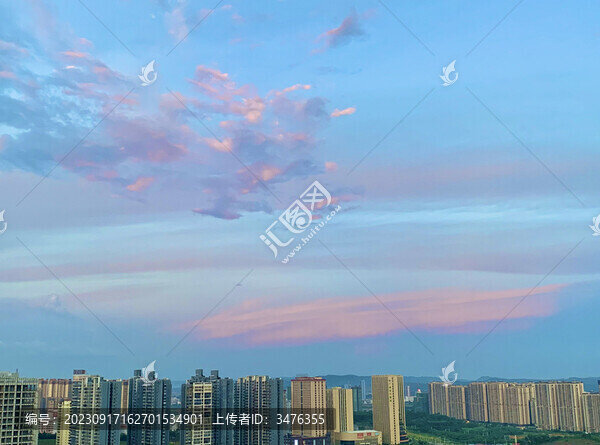 城市霞光