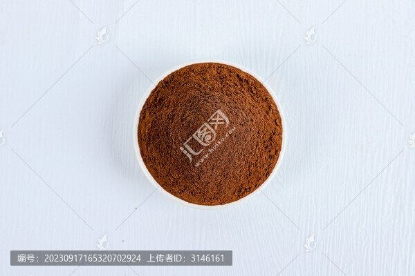 可可粉俯視圖拍攝
