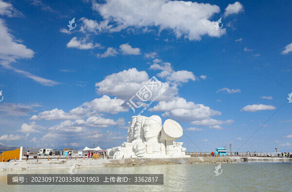 鹽湖自然風光雕塑特拍
