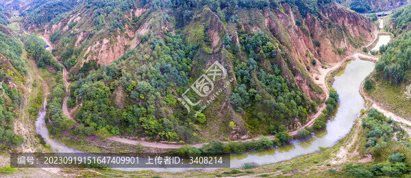 陜北小山溝全景