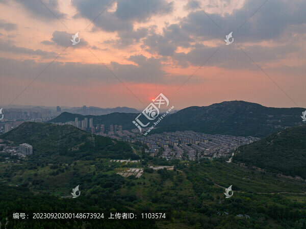 濟南二環(huán)南路日落晚霞