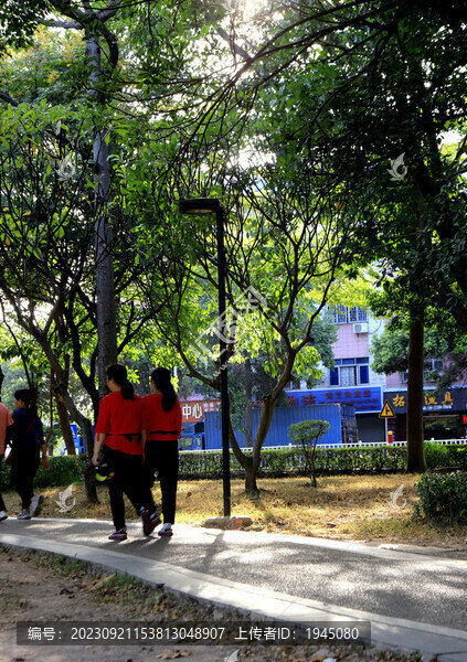 公園步道晨練