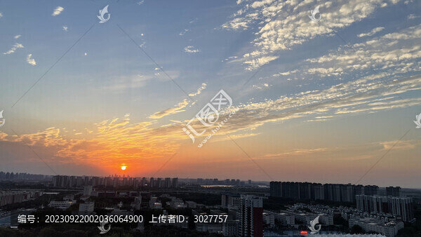 城市黃昏天際線