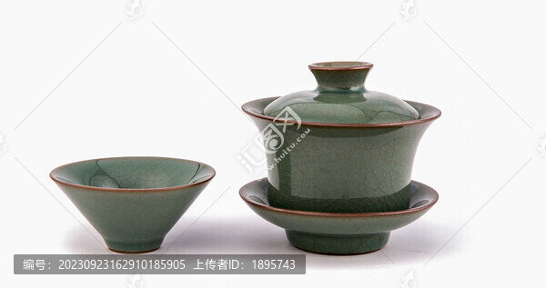 單色釉茶壺茶杯