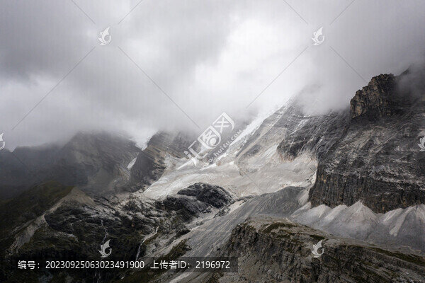 高山滑坡崩塌素材