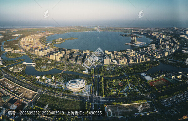 俯瞰滴水湖