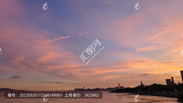 深圳灣公園晚霞