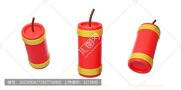 新年迎新煙花爆竹喜慶鞭炮3D