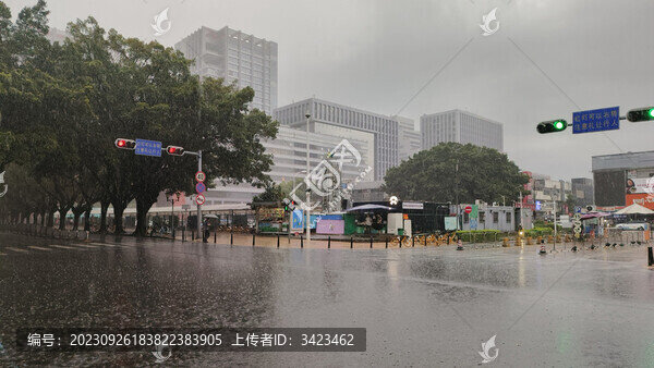 下雨天的公路