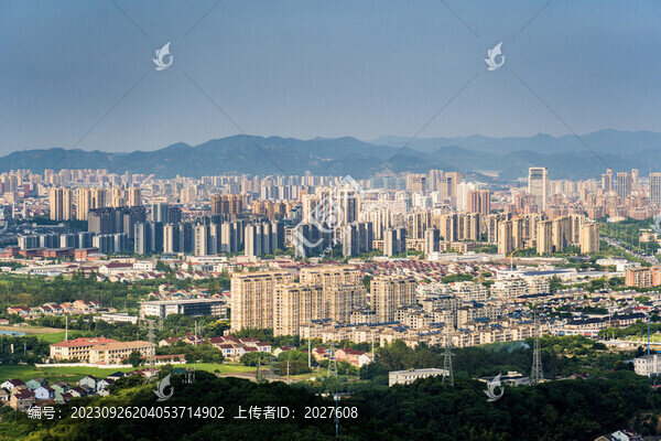 俯瞰余姚城市風(fēng)光