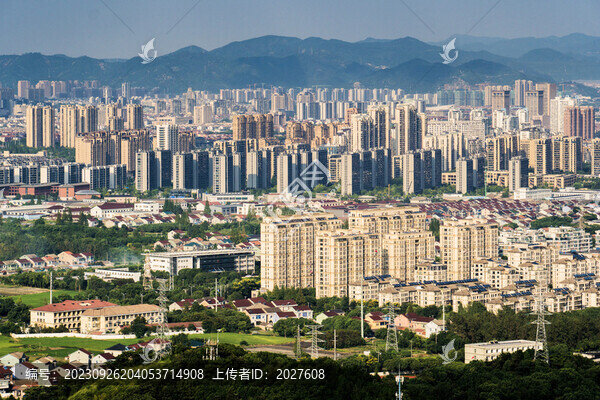 俯瞰余姚城市風(fēng)光