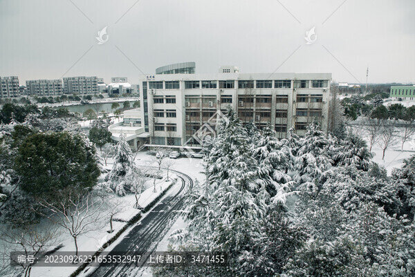 理工樓頂雪景