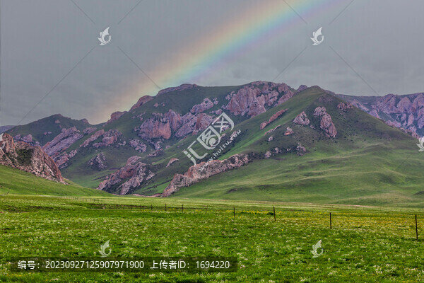 彩虹甘南草原山川風(fēng)光