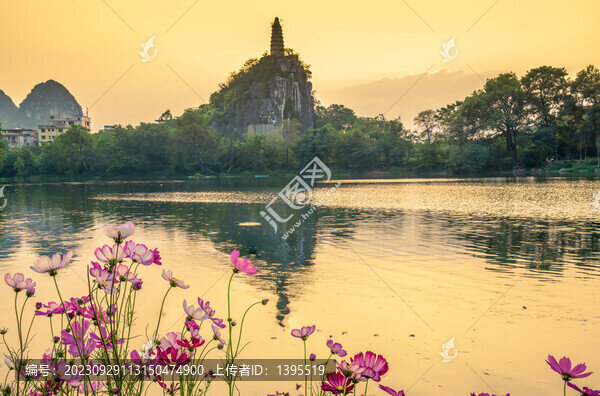 桂林塔山黃昏