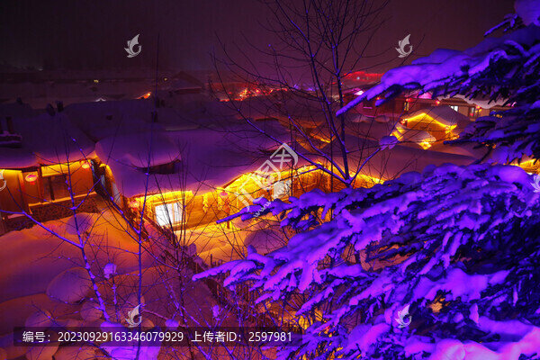雪鄉(xiāng)夜景