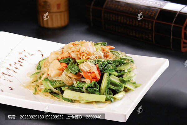 扇貝肉炒小白菜