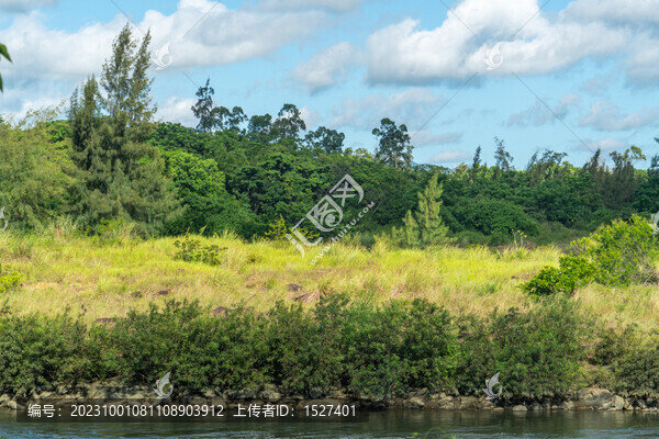 海南萬泉河熱帶沿岸風光