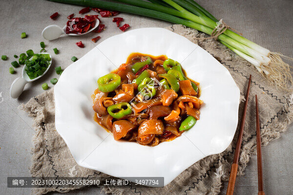豬皮炒辣椒