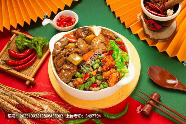 兩葷兩素蓋飯