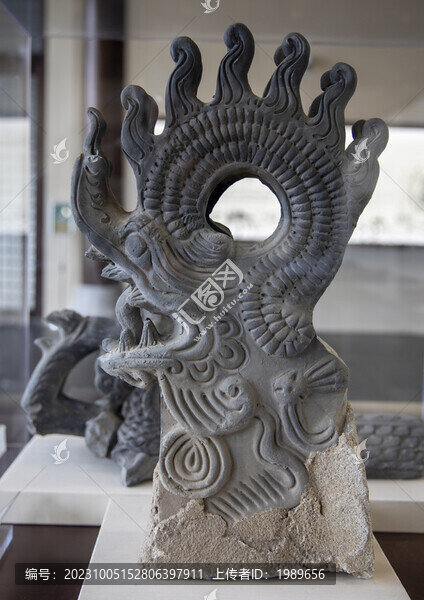 火焰紋龍形建筑構件