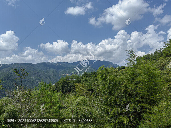山村山景藍(lán)天