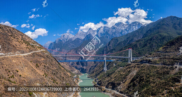 云南香格里拉虎跳峽金沙江大橋