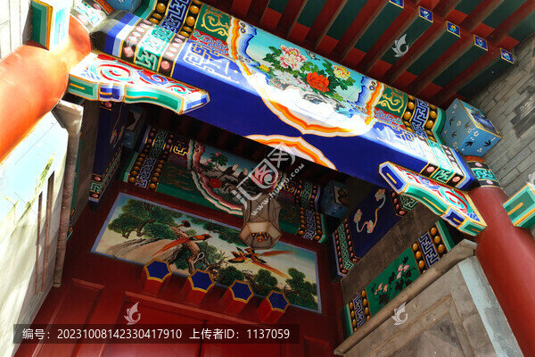 北國子監(jiān)街金柱門門樓彩繪