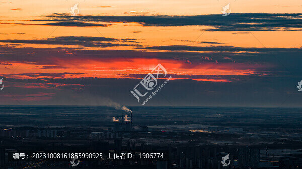 中國(guó)長(zhǎng)春南部新城落日景觀