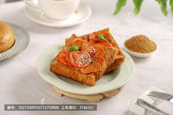 肉桂吐司美食拍攝
