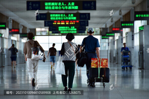 火車站過節(jié)回家的人