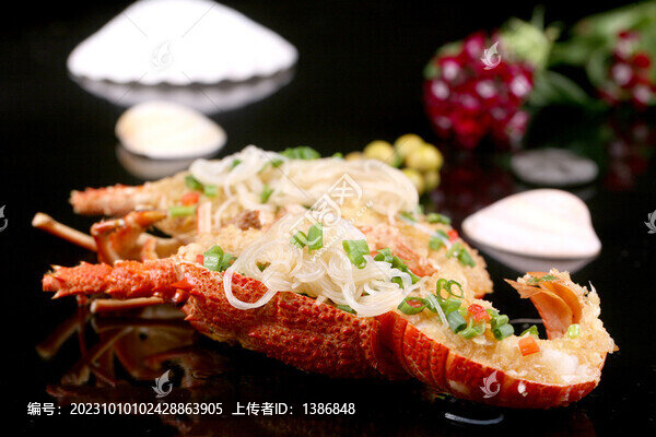 蒜蓉粉絲蒸龍蝦仔