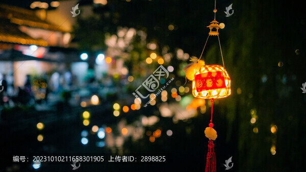 紹興柯橋古鎮(zhèn)夜景