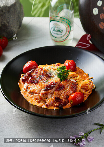 雞胸肉意面