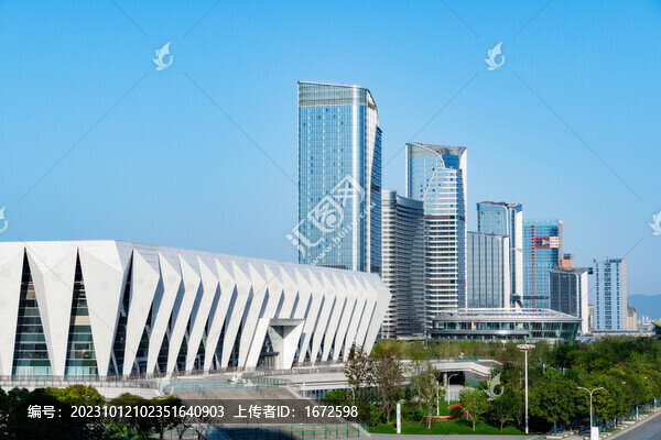 西安市西安奧體中心夏日風(fēng)光