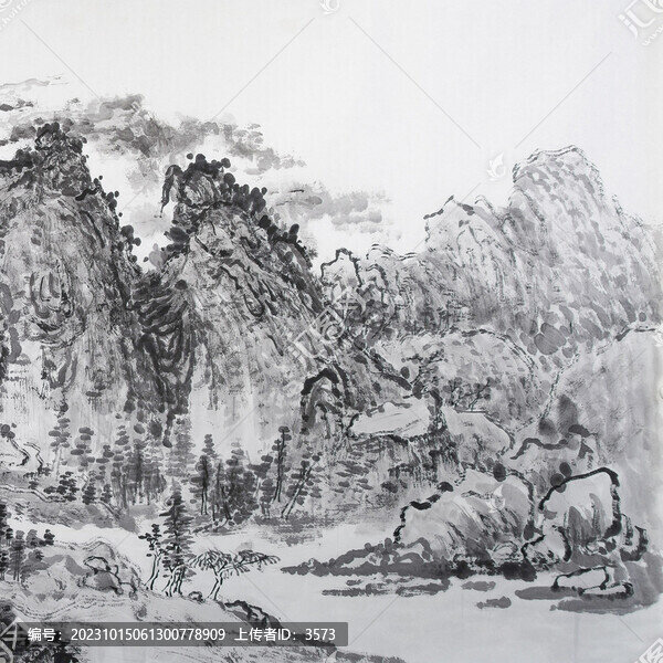 中國(guó)畫水墨山水畫國(guó)畫小品