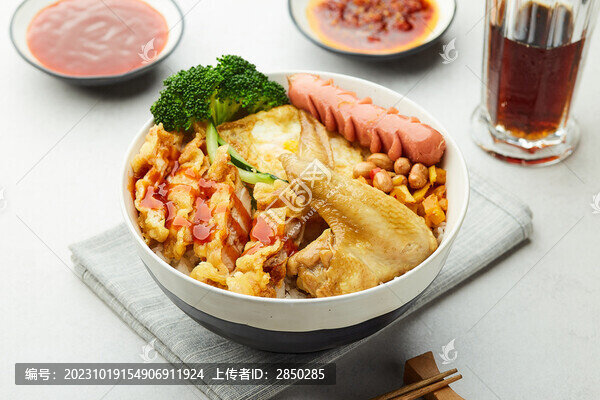鹵水雞翅拼脆皮雞飯