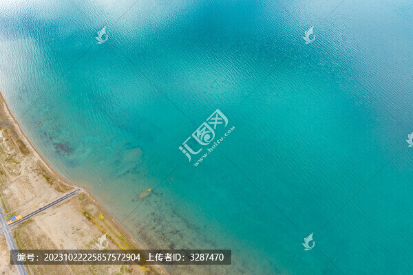青海湖水特寫
