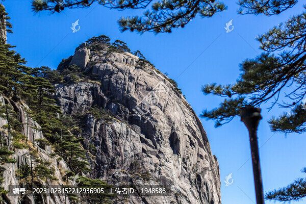 黃山峭壁巖石