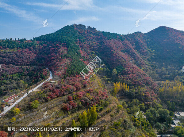 濟(jì)南彩石劈山紅葉