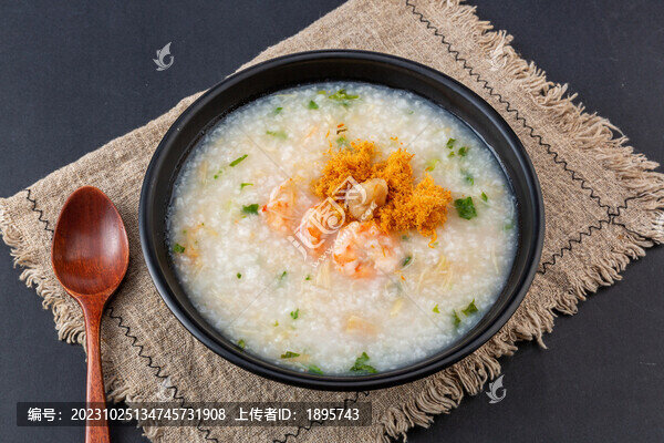 干貝蝦仁芹菜肉松粥