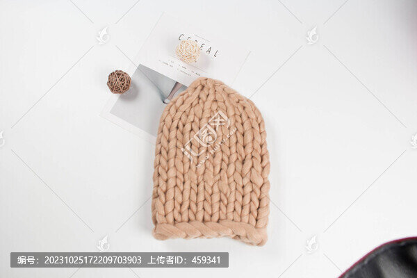 粗毛線針織帽